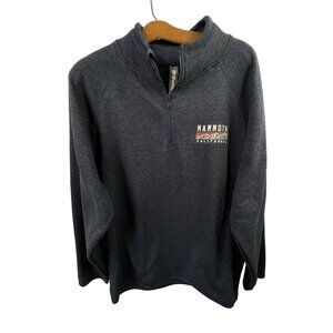 Ouray Sweater Fleece 1/4 Zip Size Large Mammoth California Navy Heather NEW